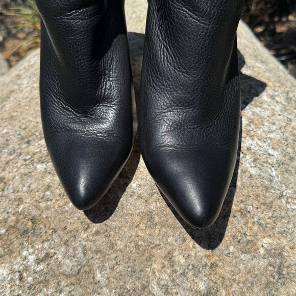 Splendid Cheryl Women's Black Leather Cone Heel Ankle Booties Size 9 Casual - Picture 6 of 8